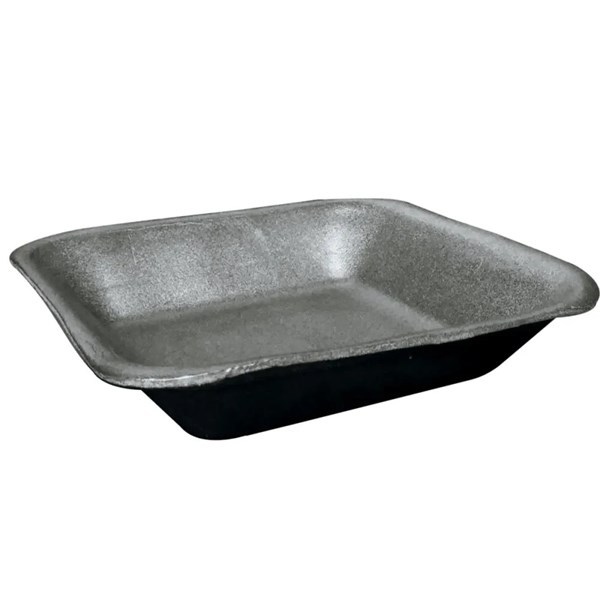 FARDO 100UN - Bandeja isopor EPS B1 funda TRL-01 PRETA 15X15 totalplast