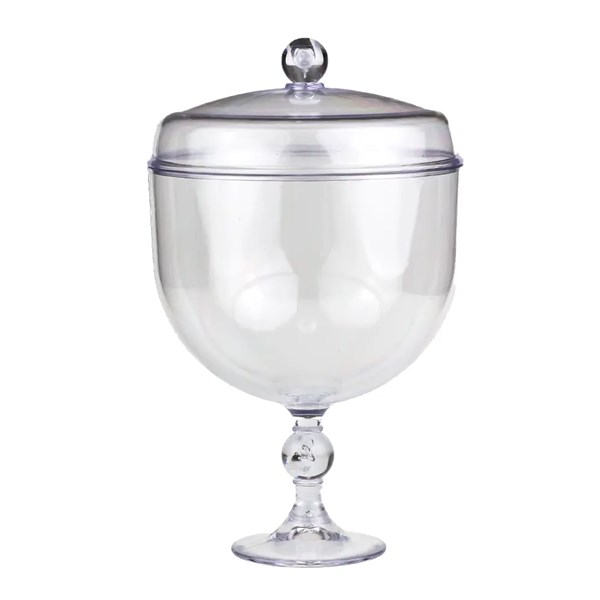 Taça cristal com tampa 1,25L bluestar