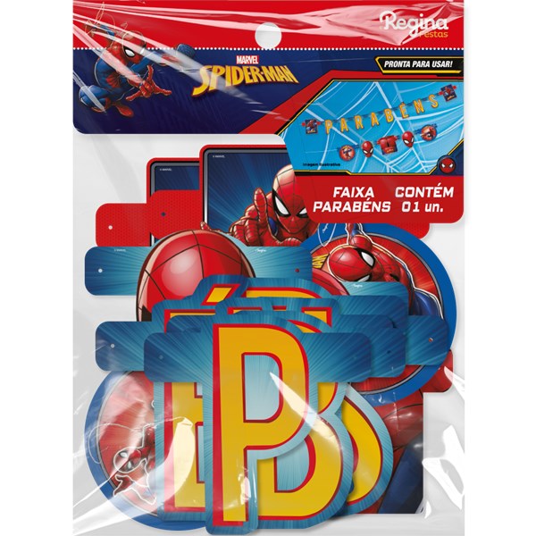 Faixa parabens spider man animação un regina