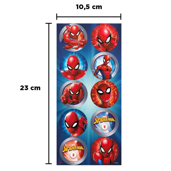 Adesivo redondo spider man animação 30un regina festas
