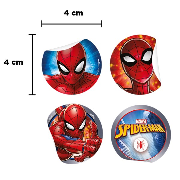 Adesivo redondo spider man animação 30un regina festas