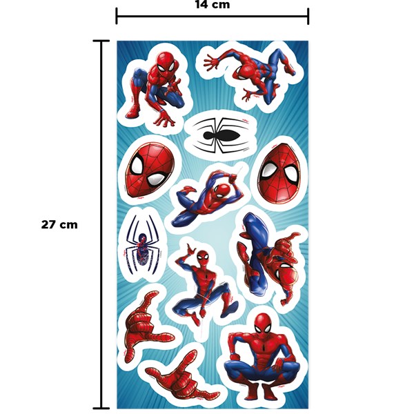 Adesivo decorativo spider man animação 12un regina festas