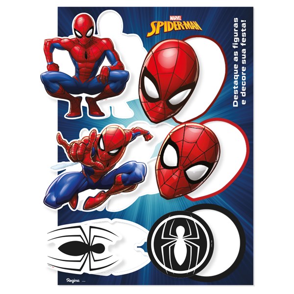 Kit decorativo spider man animação unidade regina festas