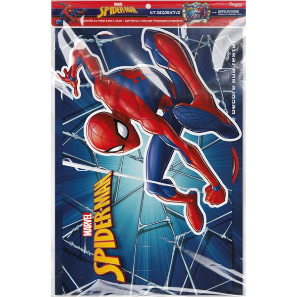 Kit decorativo spider man animação unidade regina festas