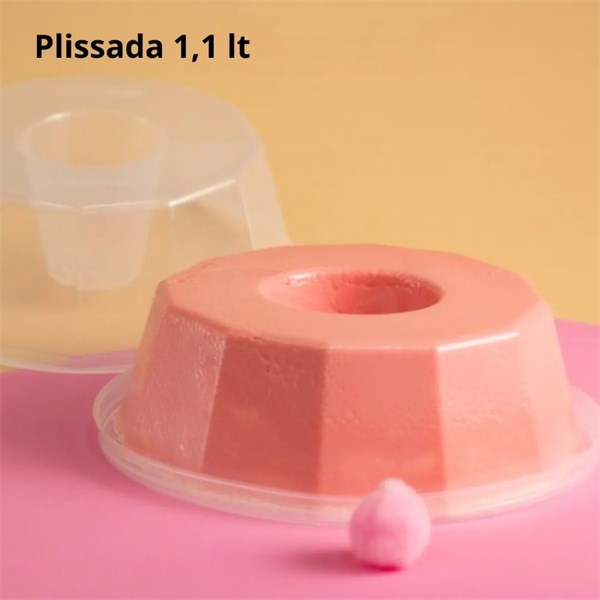 Forma para pudim plissada 1,1L 5un bluestar