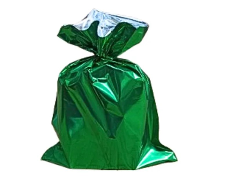 Saco metalizado 30x45cm verde escuro 50un nova aliança