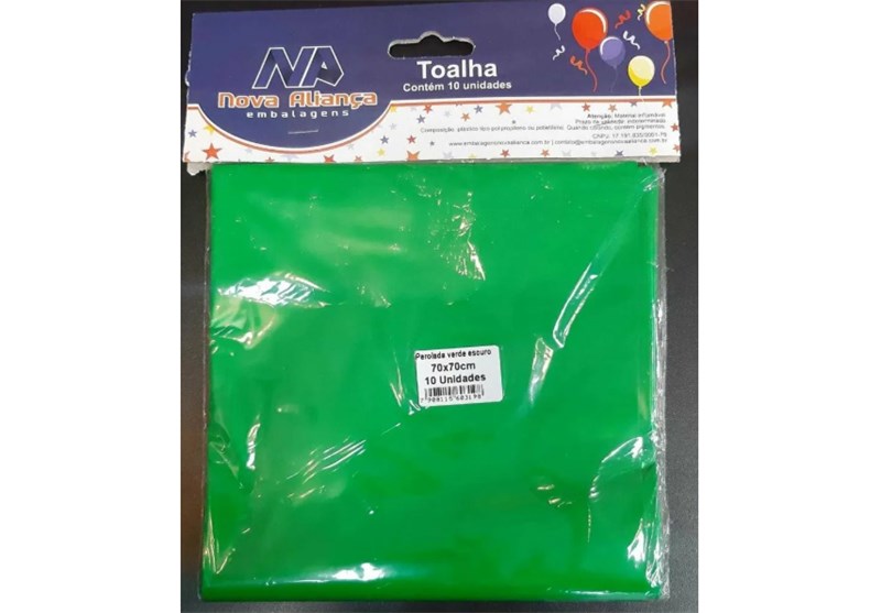 Toalha de mesa leitosa 70x70 verde escuro 10un nova aliança