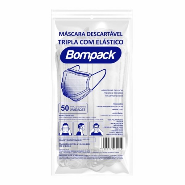 Mascara tripla 50un bompack