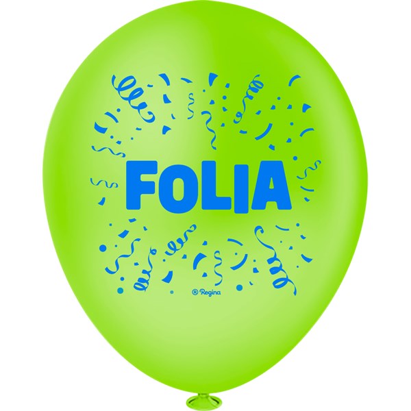 Balão latex redondo 9 pol carnaval 25un regina