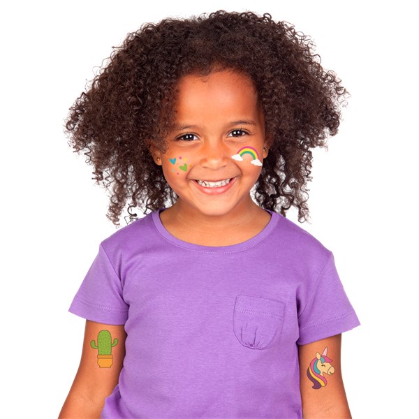 Tatuagem infantil diversos 1 carnaval 20un