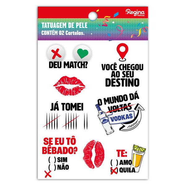 Tatuagem adulta 1 carnaval 16un regina