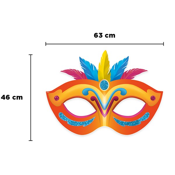 Decoração de porta/parede mascara de carnaval un regina