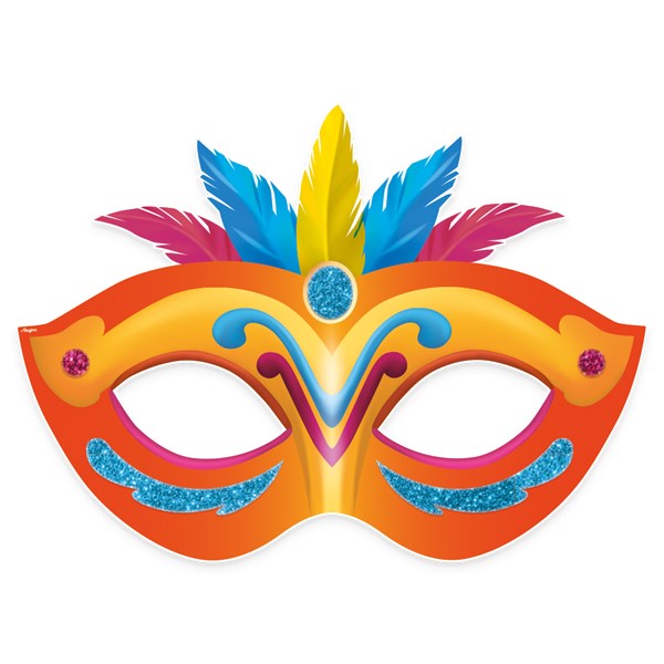 Decoração de porta/parede mascara de carnaval un regina