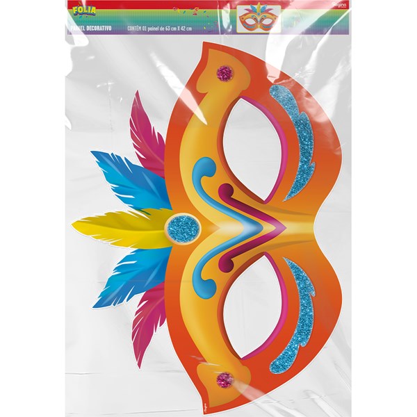 Decoração de porta/parede mascara de carnaval un regina