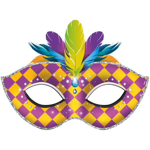 Decoração de porta/parede mascara brilhante carnaval un regina