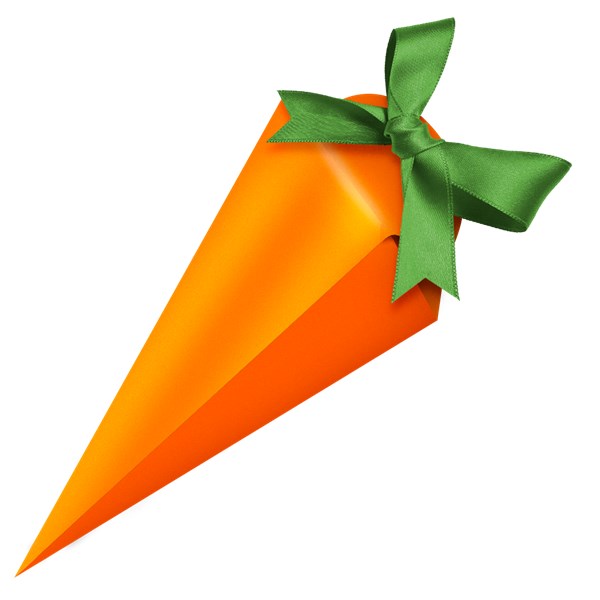 Caixa surpresa cenoura metalizada pascoa elegance 4un regina