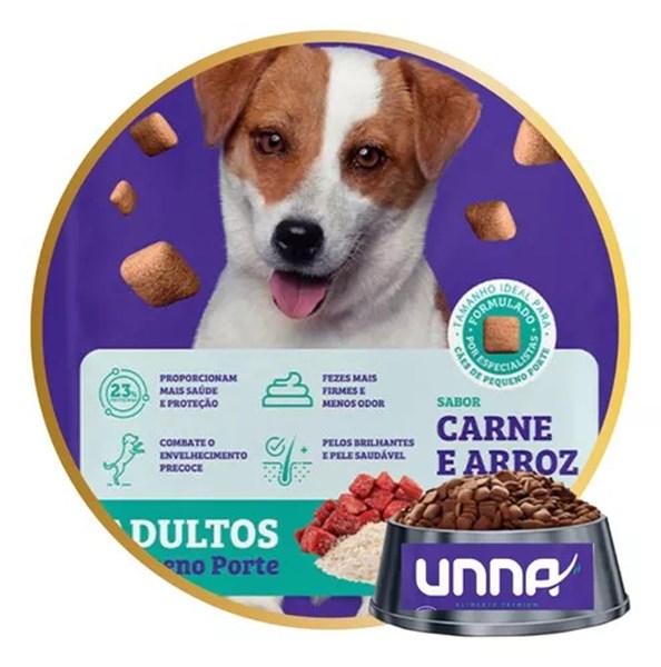 Unna Cães Raças Pequenas Sabor Carne e Arroz 20KG