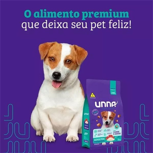 Unna Cães Raças Pequenas Sabor Carne e Arroz 20KG