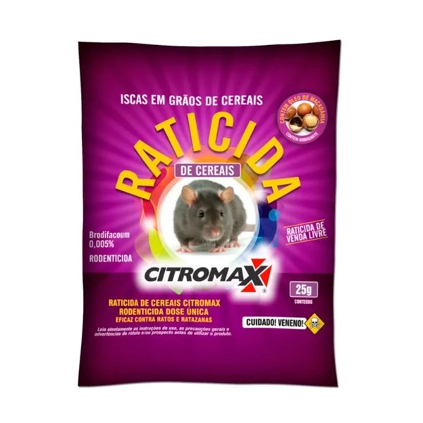 Raticida Citromax Cereais 25g