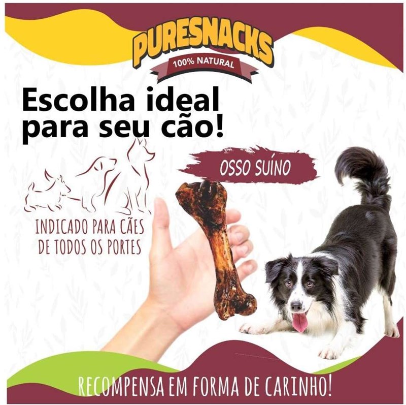 Osso Femur Suíno Defumado Puresnacks
