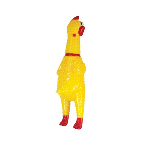 Frango Galinha Borracha Morder Brinquedo Pet Som Pequeno 17cm