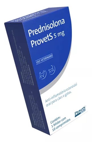 Prednisolona Anti-inflamatório Provets 5mg 10 Comprimidos