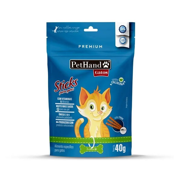 Sticks Pethand para Gatos Premium Peixe 40g