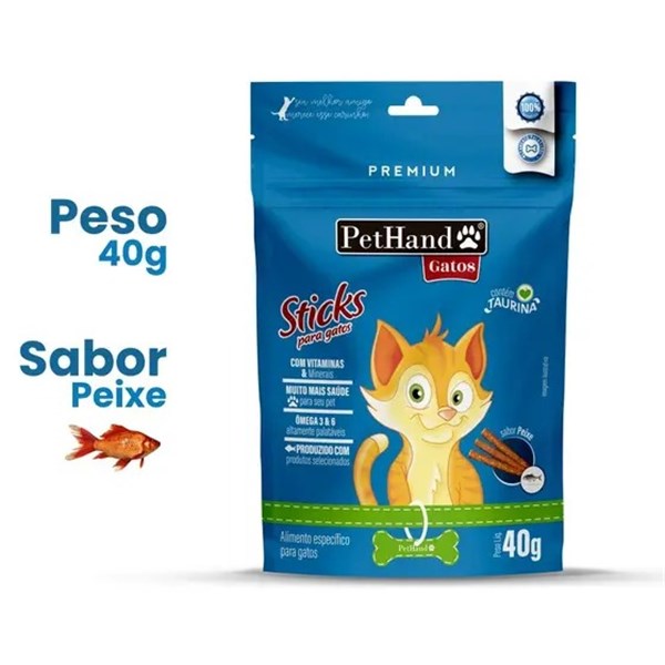 Sticks Pethand para Gatos Premium Peixe 40g