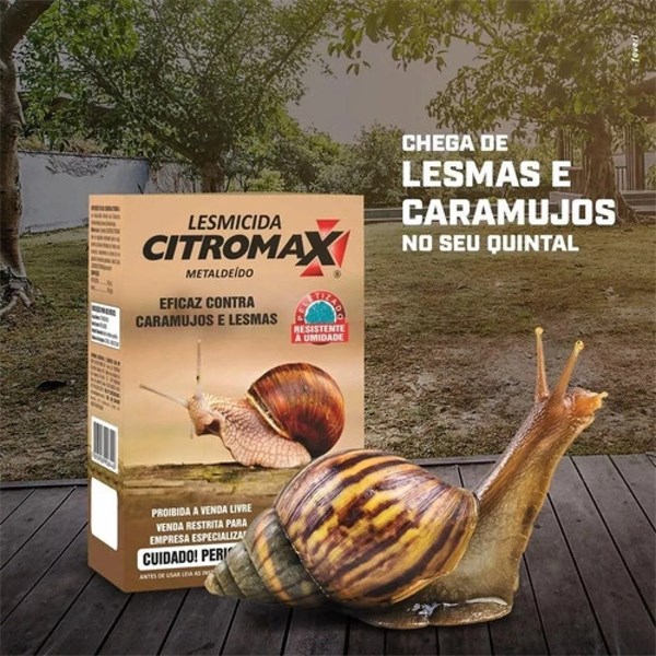 Lesmicida Citromax 50g Contra Caramujos e Lesmas