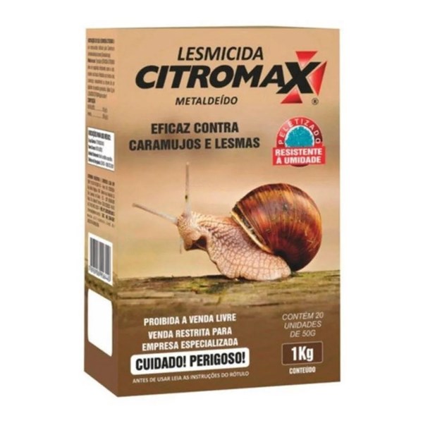 Lesmicida Citromax 50g Contra Caramujos e Lesmas