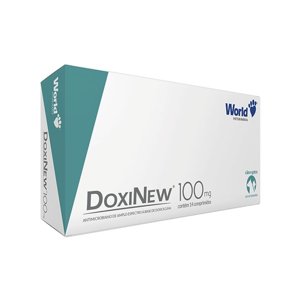 Doxinew Word 100mg Antibioótico para Cães 14 Comprimidos