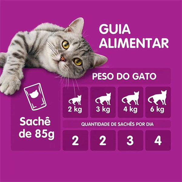 Sachê Whiskas Castrados sabor Peixe 85g