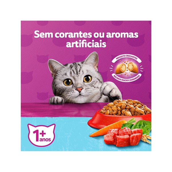 Ração Whiskas Gatos Castrados Carne 900g