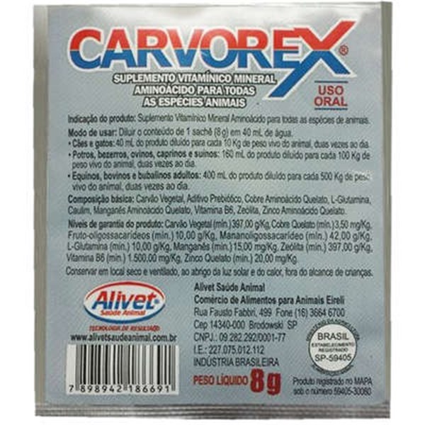Carvorex Suplemento Vitamínico com Carvão Ativado 8g