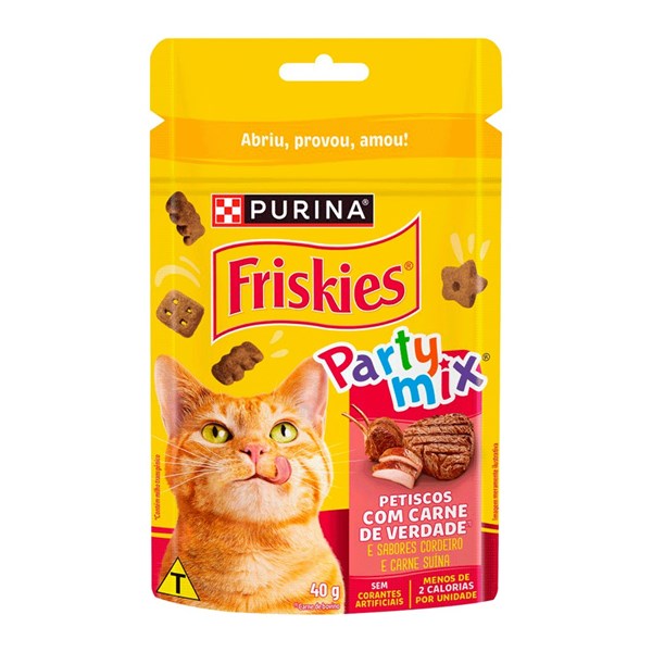 Friskies Party Mix Carne Sabor Cordeiro e Carne Suína 40g