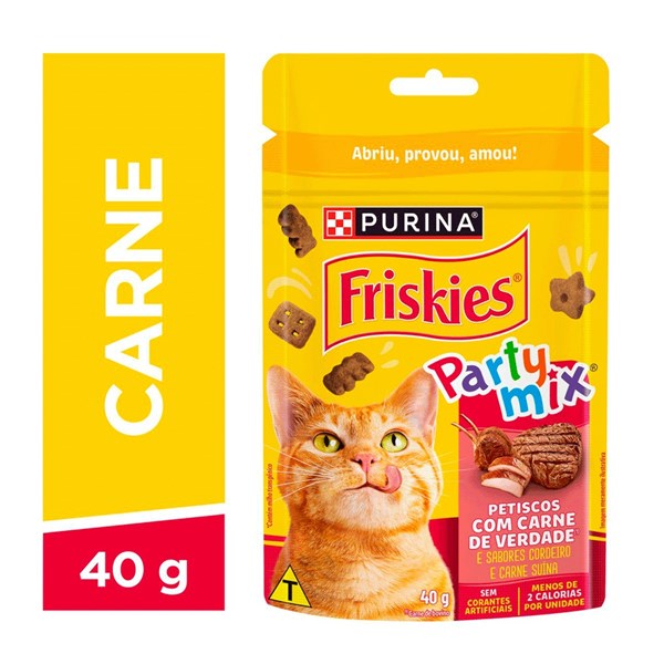 Friskies Party Mix Carne Sabor Cordeiro e Carne Suína 40g