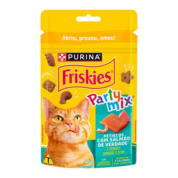 Friskies Party Mix Salmão sabor Camarão e Atum 40g