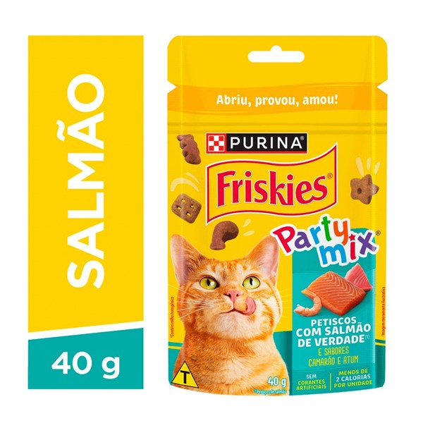 Friskies Party Mix Salmão sabor Camarão e Atum 40g
