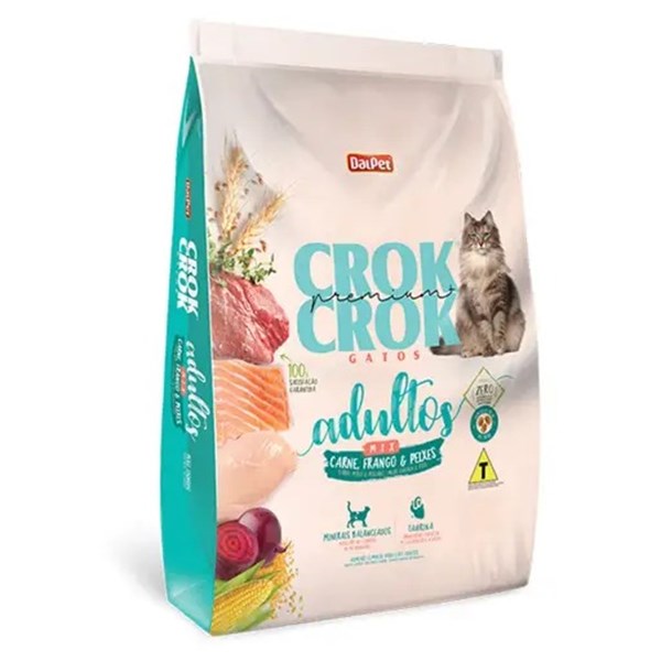Ração Crok Crok Mix Gatos Adultos 25Kg