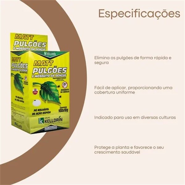 Kelldrin 100 Matt Pulgões E Mosquito Da Dengue 10g
