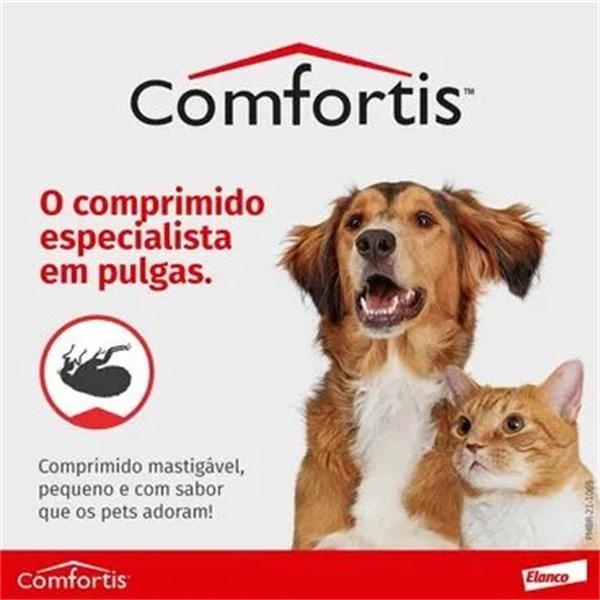 Comfortis Antipulgas  270mg  Cães de 4,5 a 9Kg e Gatos de 2,8 a 5,4Kg 1comprimido