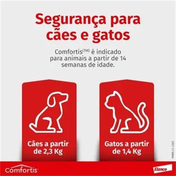 Comfortis Antipulgas  270mg  Cães de 4,5 a 9Kg e Gatos de 2,8 a 5,4Kg 1comprimido