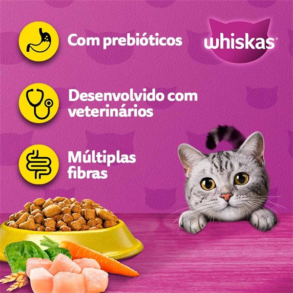 Ração Whiskas Gatos Adultos Frango 900g