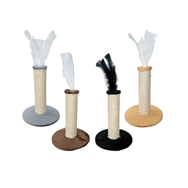 Arranhador Redondo Velboa Fit Mni Para Gatos Corda de Sisal Pena