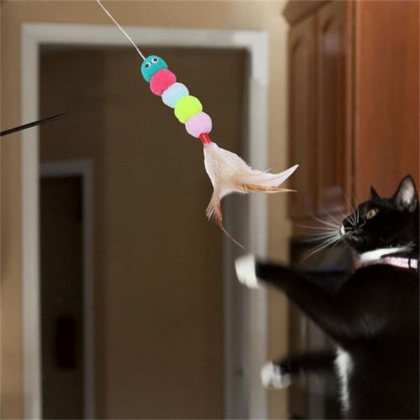 Brinquedo Centopeia com Elástico Divertido para Gatos