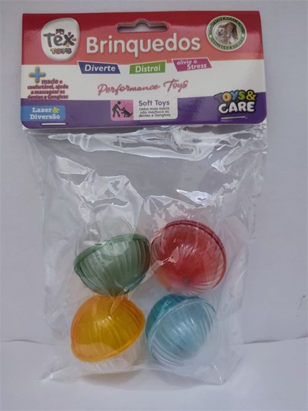 Brinquedo Bolinhas Acrílico com Guizo para gatos 4 Unidades