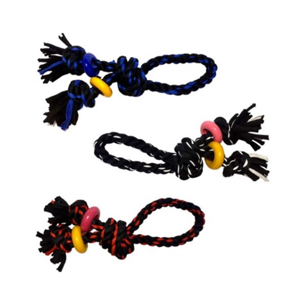 Brinquedo Corda Black Argolas com Alça 30cm