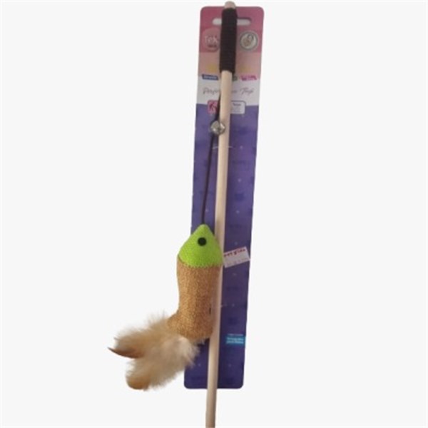 Varinha Brinquedo para Gato com Peixe 40cm