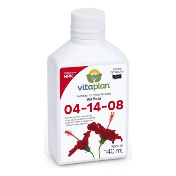 Fertilizante Mineral Misto Npk 04-14-08 140ml Vitaplan