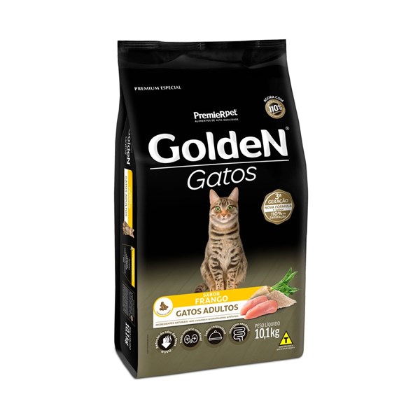 Ração Golden Gatos Adultos Sabor Frango 10,1kg